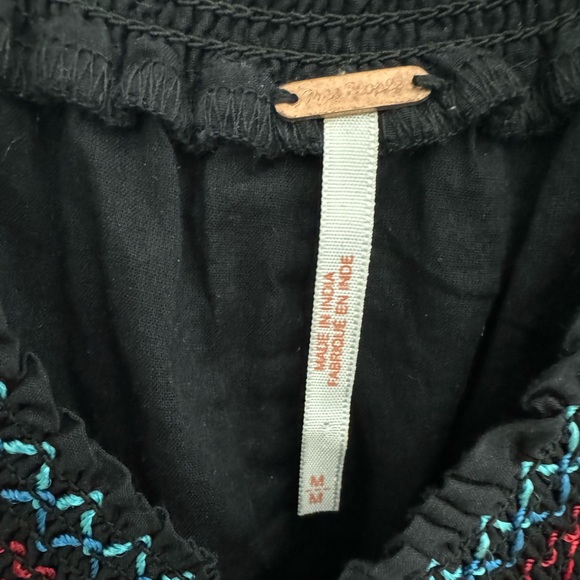 Free People Sunbeams Embroidered Off Shoulder Mini Dress Size Medium - Picture 7 of 8